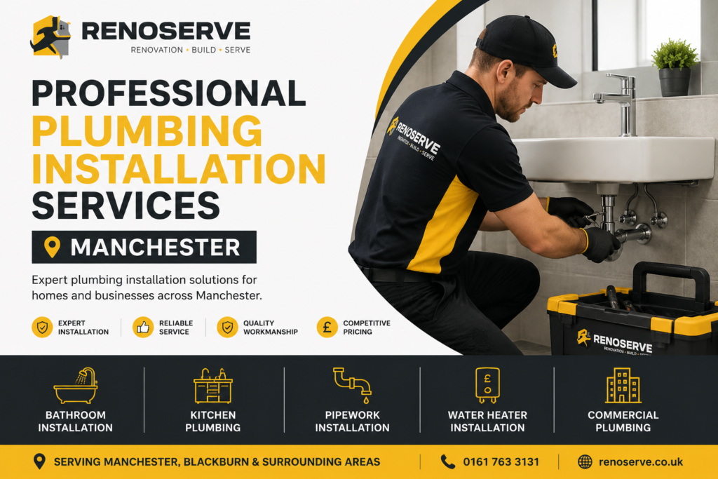 Professional Plumbing Installation Services Manchester | Renoserve